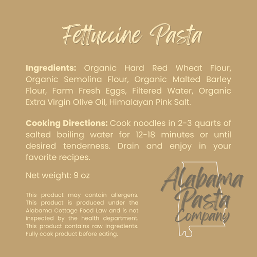 Small-Batch Fettuccine Pasta | Alabama Pasta Company